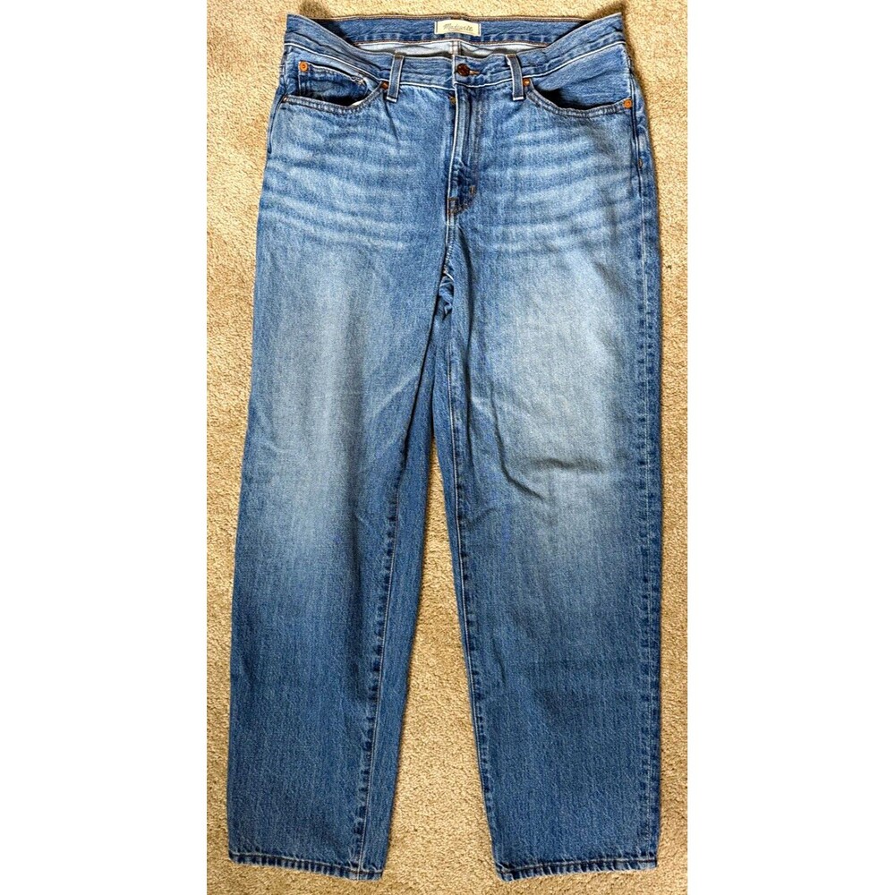 Madewell The Slouchy Boyjean Jeans Womens 29 Medium Wash Relaxed Straight Leg
